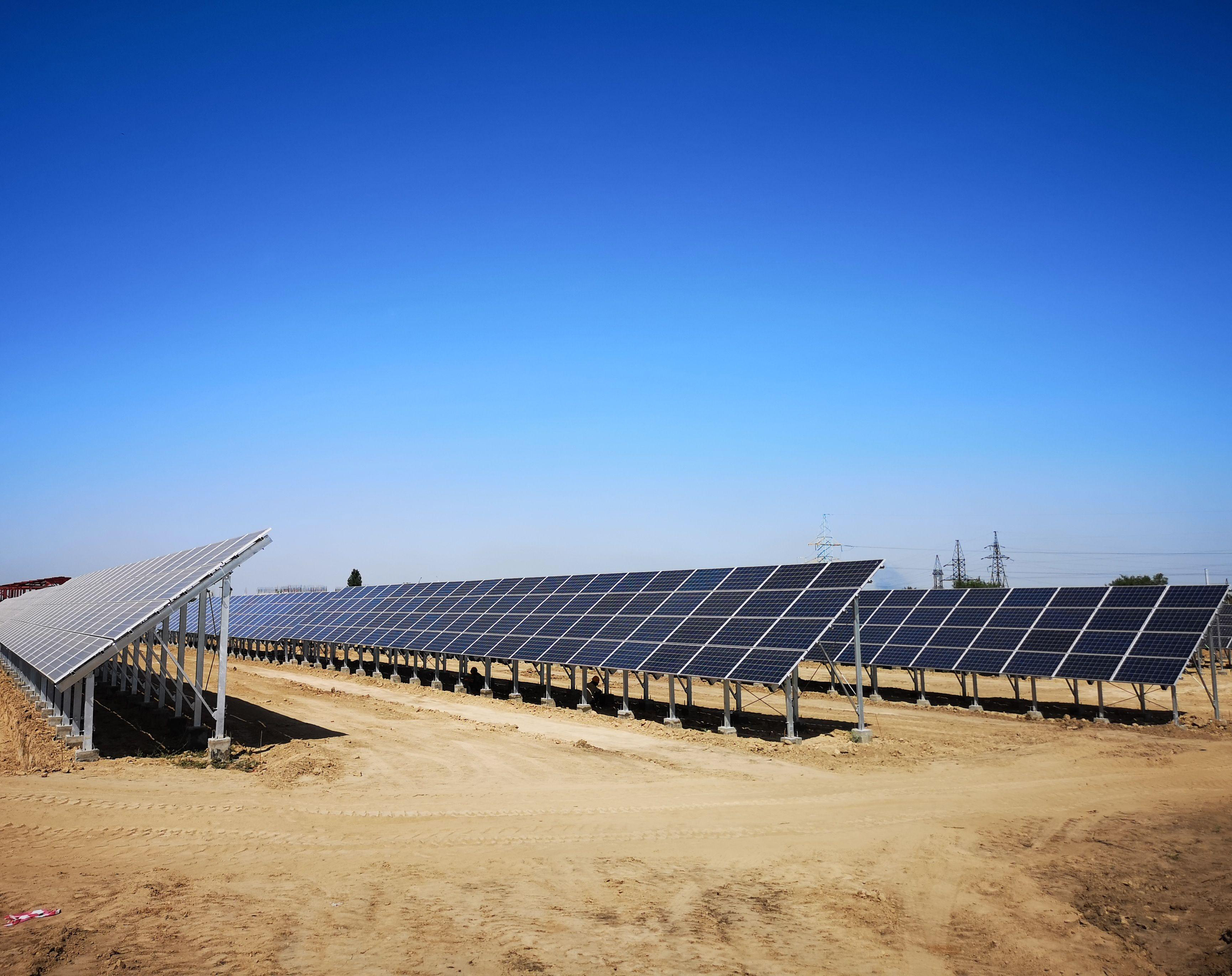哈薩克斯坦風能太陽能項目1MW太陽能項目